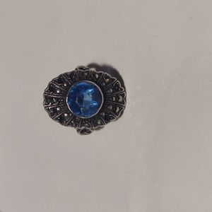 1930s antique art deco gemstone ring sz7